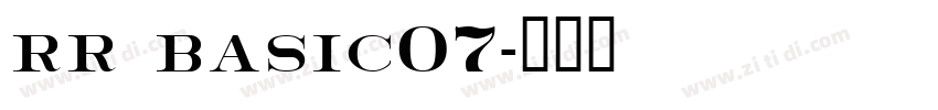 rr basic07字体转换
